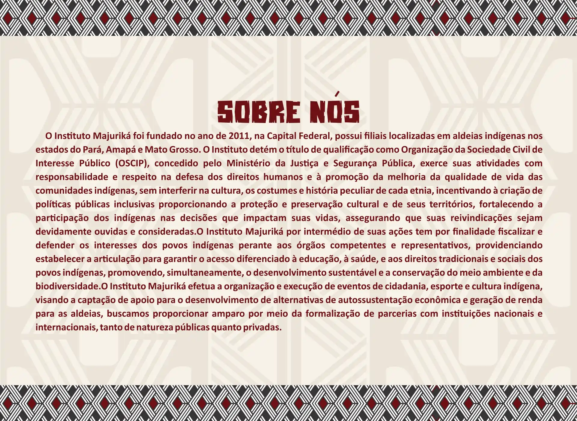 Quem Somos — Instituto Majuriká